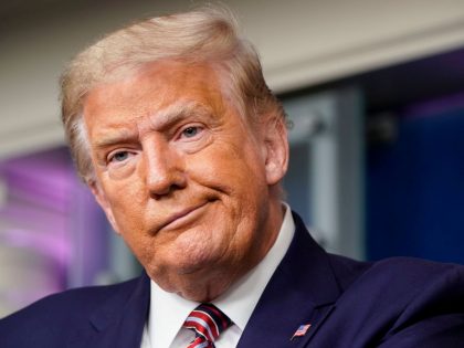 President Trump Holds A News Conference In White House Briefing Room
