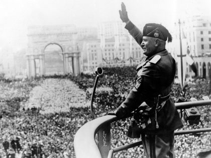 Mussolini And Crowd