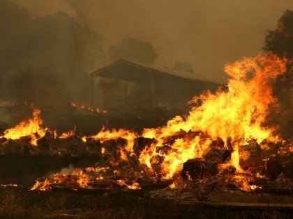 LNU Lightning Complex Fire Burns In Napa County