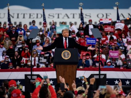 President Trump Holds Campaign Rally In Fayetteville, North Carolina