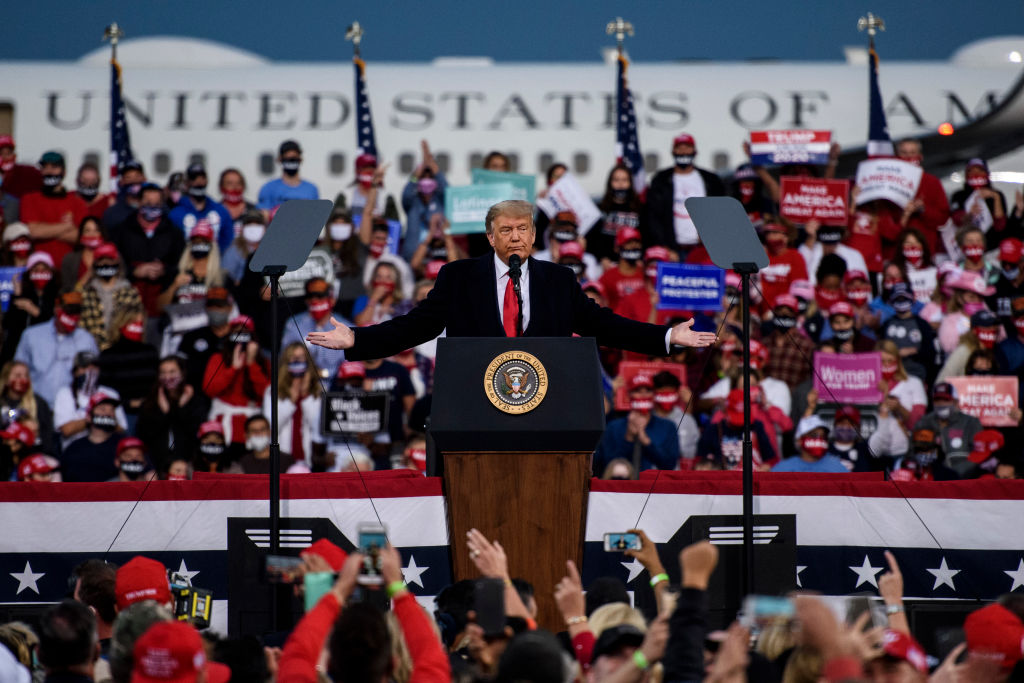 President Trump Holds Campaign Rally In Fayetteville, North Carolina