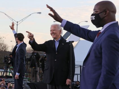 President-Elect Biden Campaigns With Democratic GA Senate Candidates