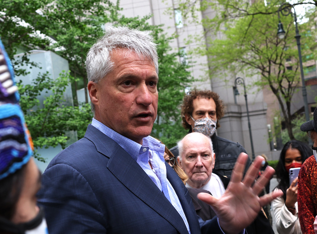 Climate Activists Protest Outside Criminal Contempt Trial Against Anti-Chevron Oil Lawyer