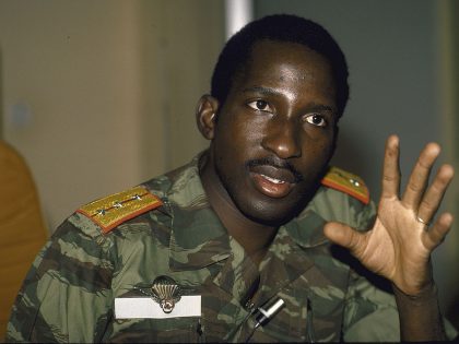 Captain Thomas Sankara leader of Burkina Faso