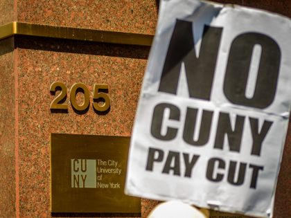 CUNY staff members are protesting the exploitation of