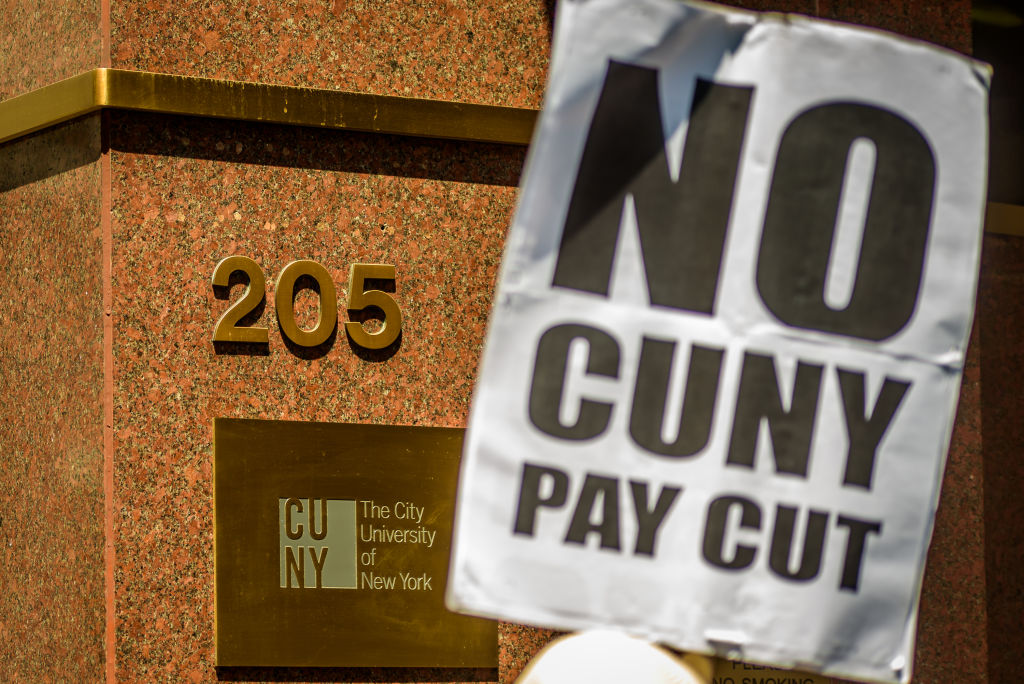 CUNY staff members are protesting the exploitation of