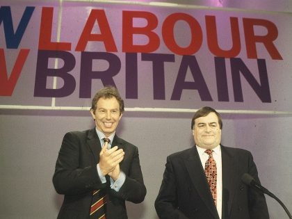 Tony Blair and John Prescott at 1998 Party Conference