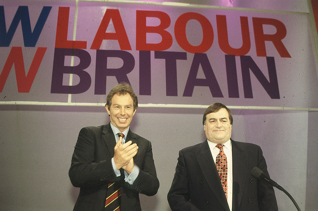 Tony Blair and John Prescott at 1998 Party Conference
