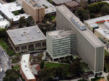 An ariel view of the scene of the shooting