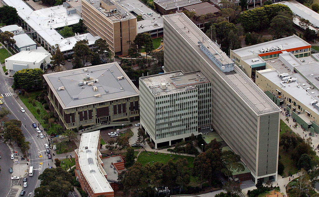 An ariel view of the scene of the shooting