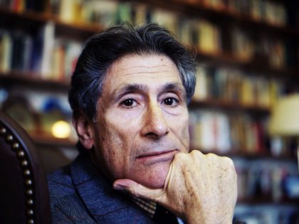 Edward Said Poses In His Office