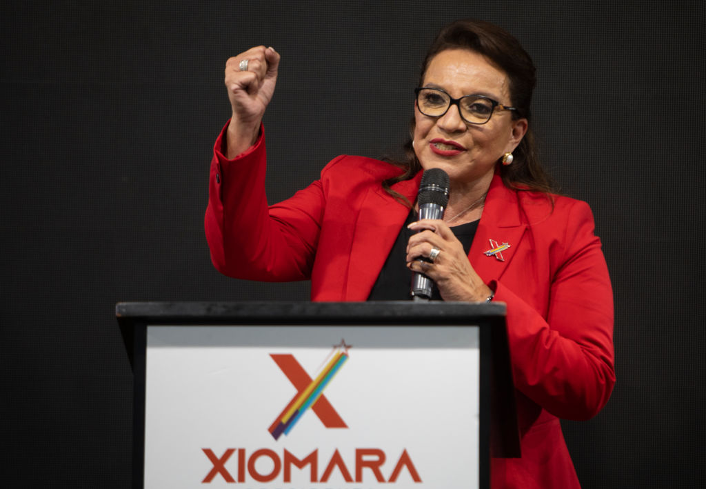 Honduran Candidate Xiomara Castro Celebrates After General Elections