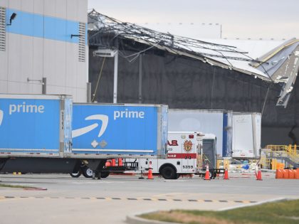 Tornado Hits Amazon Warehouse In Edwardsville, Illinois