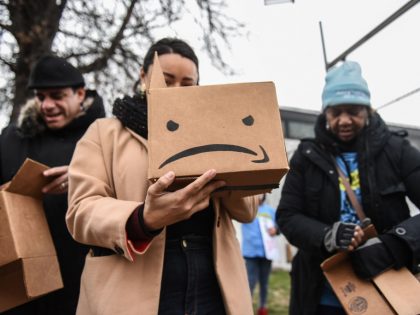 Immigrant And Labor Activists Rally Outside Amazon Distribution Center In Queens
