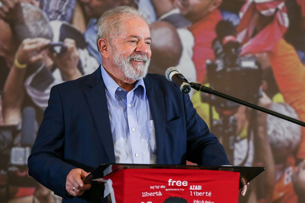 Lula Da Silva Gives Press Conference After Convictions Against Him Annulled