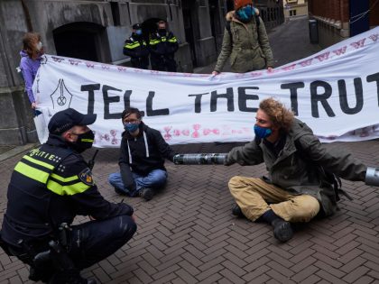 University Rebellion Activists Demonstrate Outside the Association of Universities