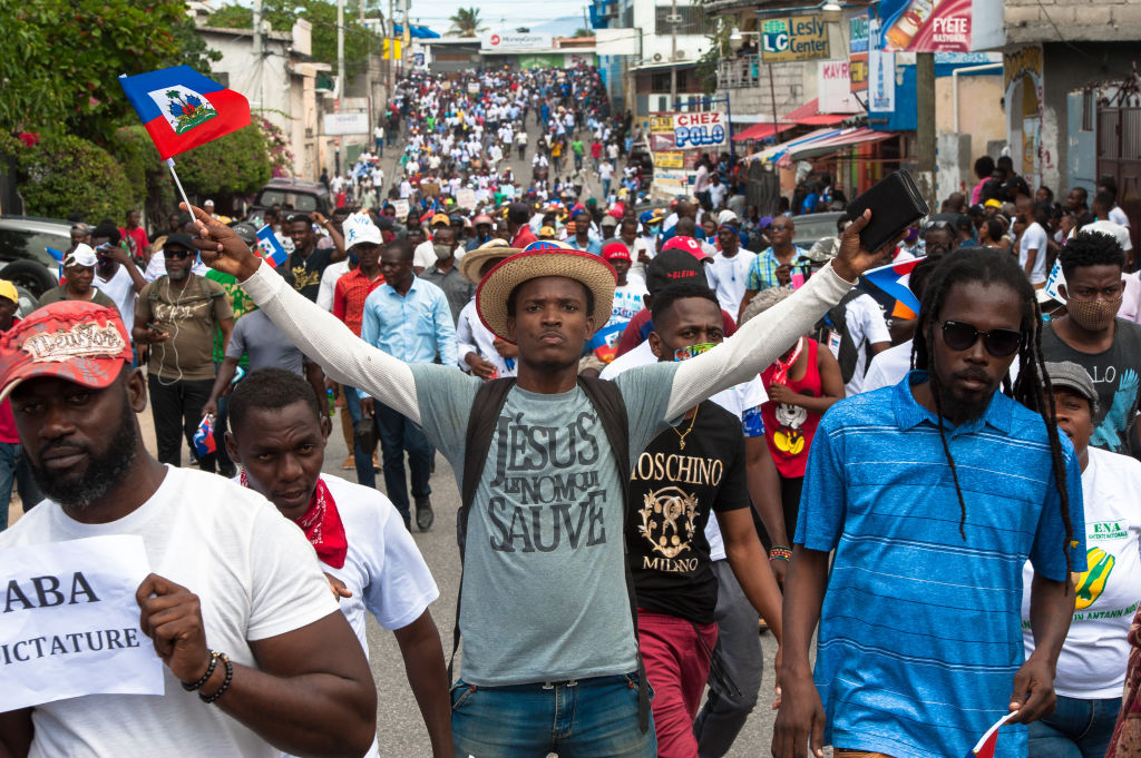 Protest against President Moise in Haiti