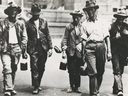 Five men looking for work in the Great Depression, ca. 1930 [pic
