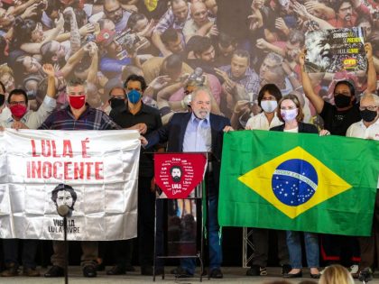 Former Brazilian President Lula da Silva's press conference