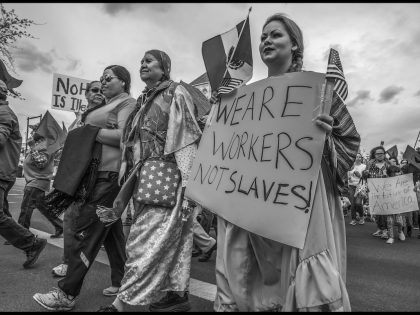 Yakima Nation Native Americans and Immigrants March to Celebdrate May Day