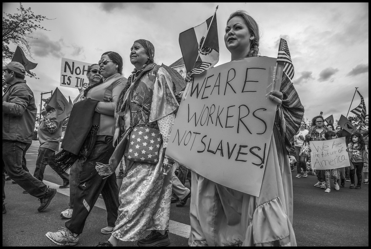 Yakima Nation Native Americans and Immigrants March to Celebdrate May Day