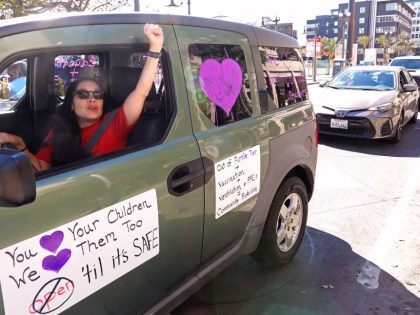 LA schools unsafe to reopen rally - during the Coronavirus pandemic