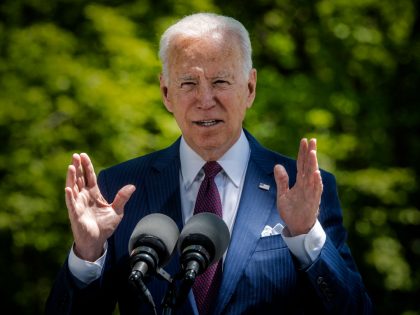 President Joe Biden delivers remarks on the ongoing Covid-19 response, on April 27 in Washington, DC.