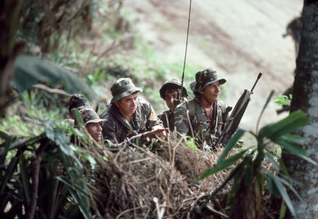 Lt. Col. Domingo Monterrosa With The Atlacatl Battalion In San Miguel Department