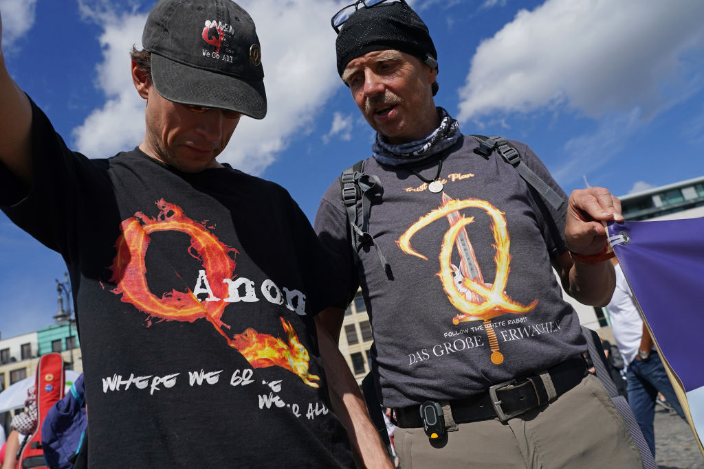 Coronavirus Skeptics And Right-Wing Extremists Protest In Berlin