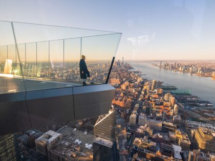 Sunrise Views Of New York City From Edge At Hudson Yards On First Day Of Spring