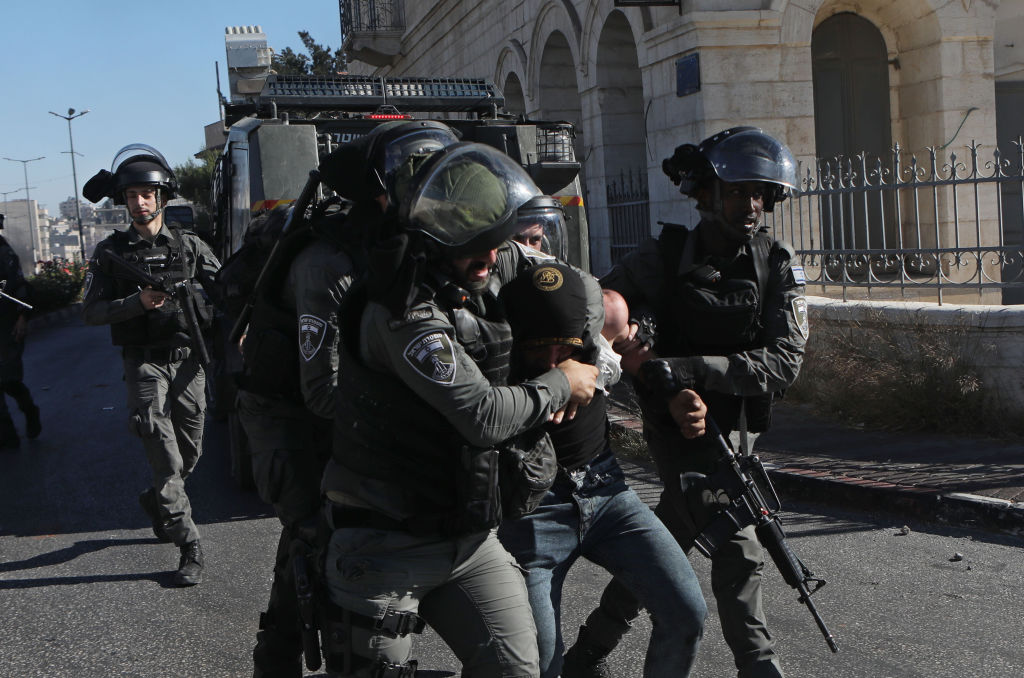 Palestinians in West Bank protest Israeli attacks