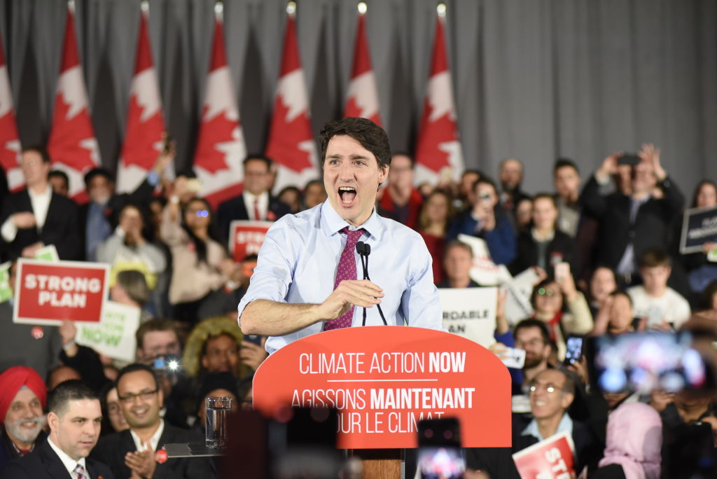 Prime Minister Justin Trudeau Joins Supporters In Toronto