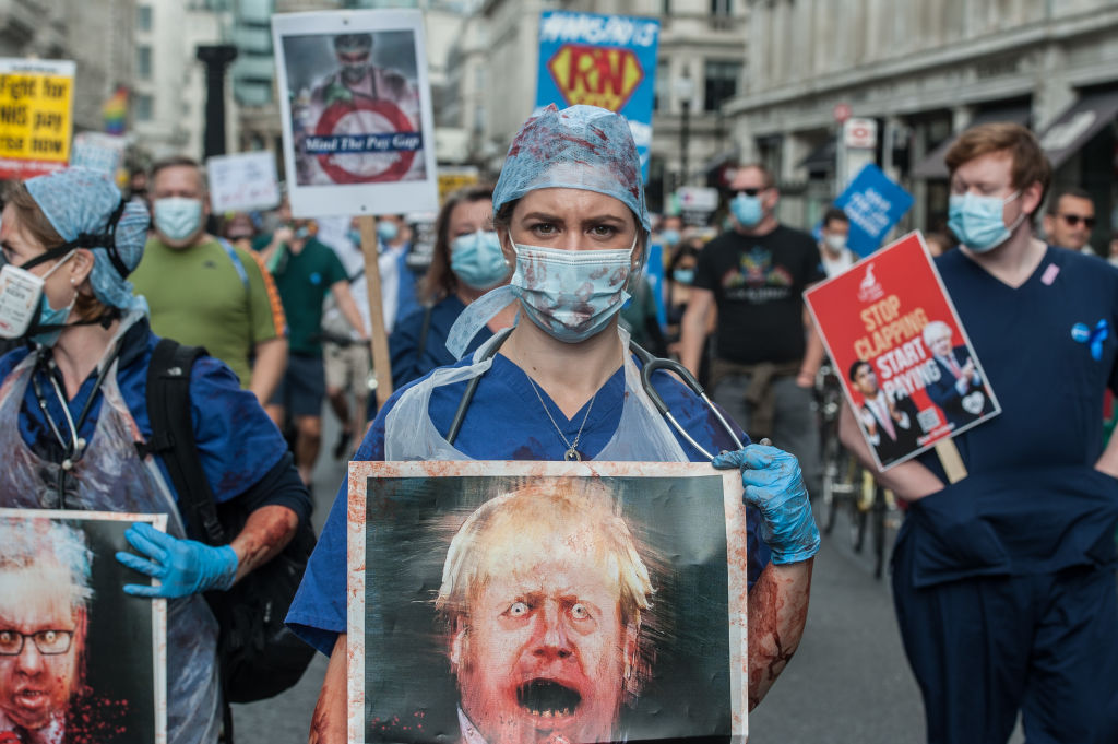 Protest For Pay Rise For NHS Workers