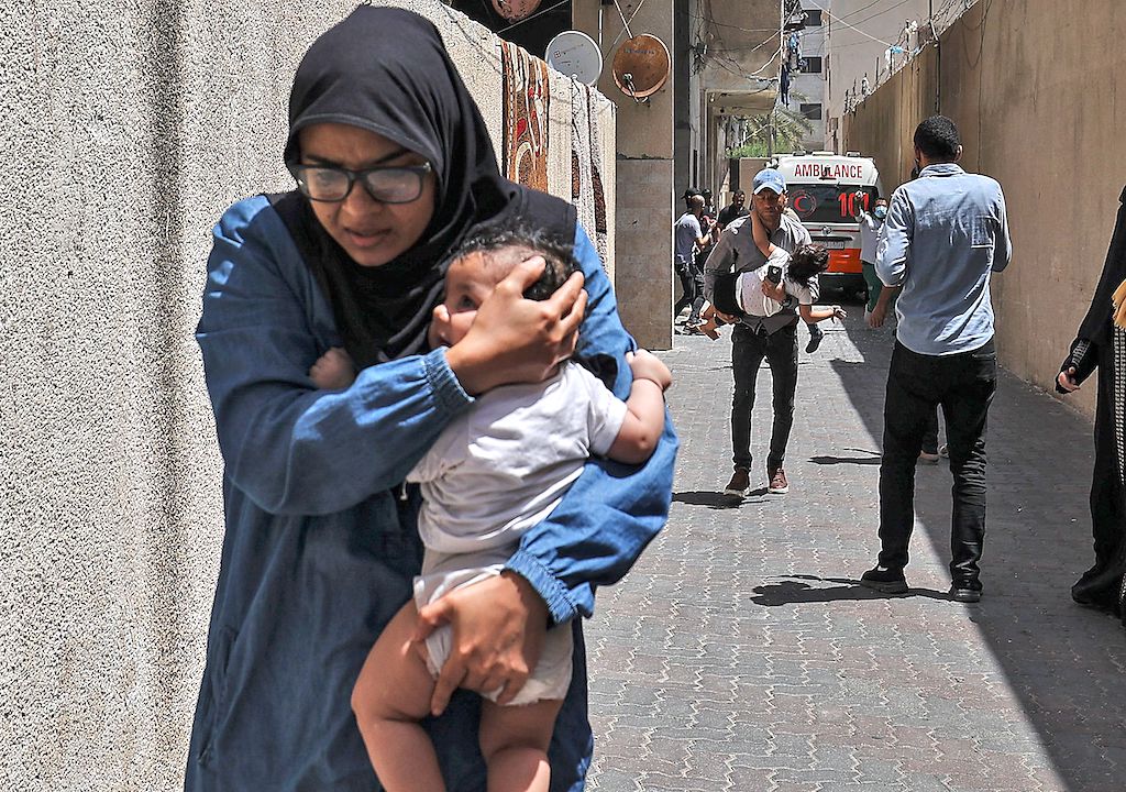 TOPSHOT-PALESTINIAN-ISRAEL-GAZA-ROCKET