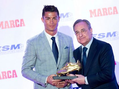 Cristiano Ronaldo Receives His Fourth Golden Boot Award