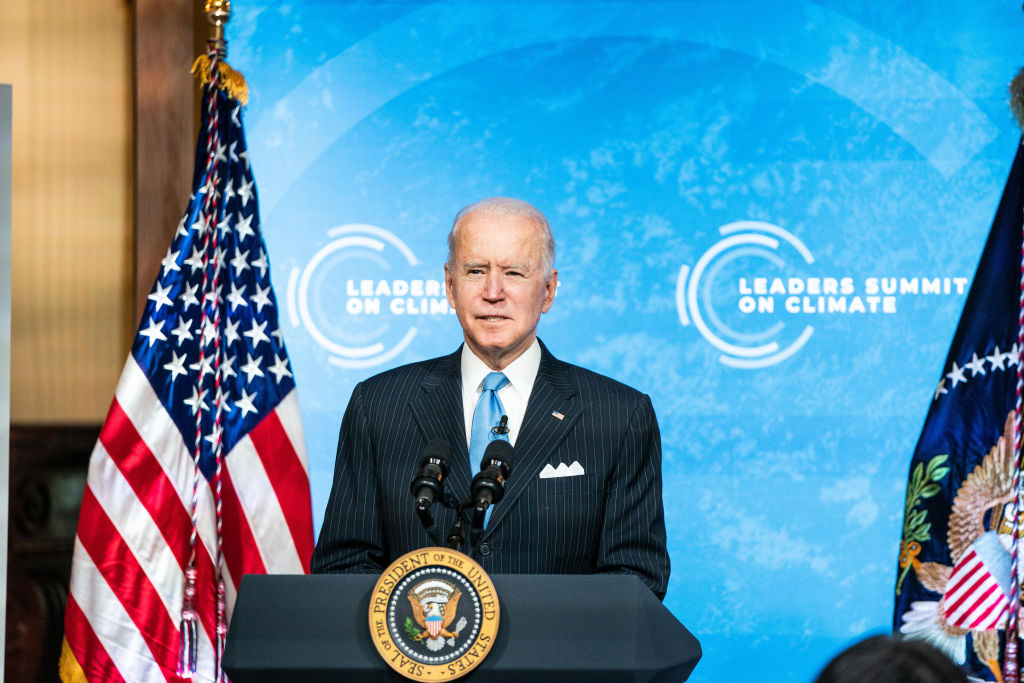 President Biden And Vice President Harris Participate In Virtual Leaders Summit On Climate