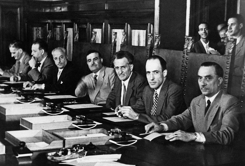 First Council of Ministers of the Government of Italian Republic