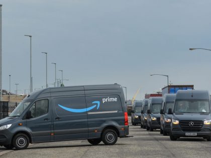 Amazon Delivery Center In Belfast During Covid-19 Lockdown