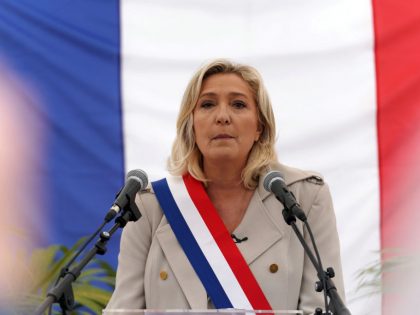 French Far-Right Party Leader Marine Le Pen Attends 76th Anniversary Since WWII End