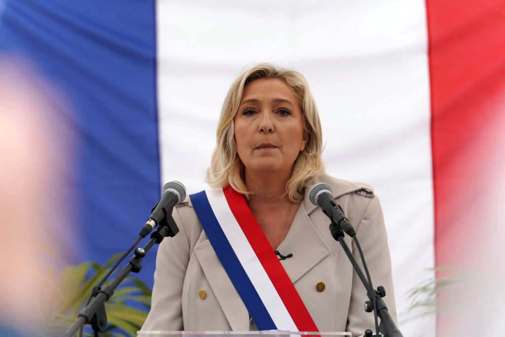 French Far-Right Party Leader Marine Le Pen Attends 76th Anniversary Since WWII End