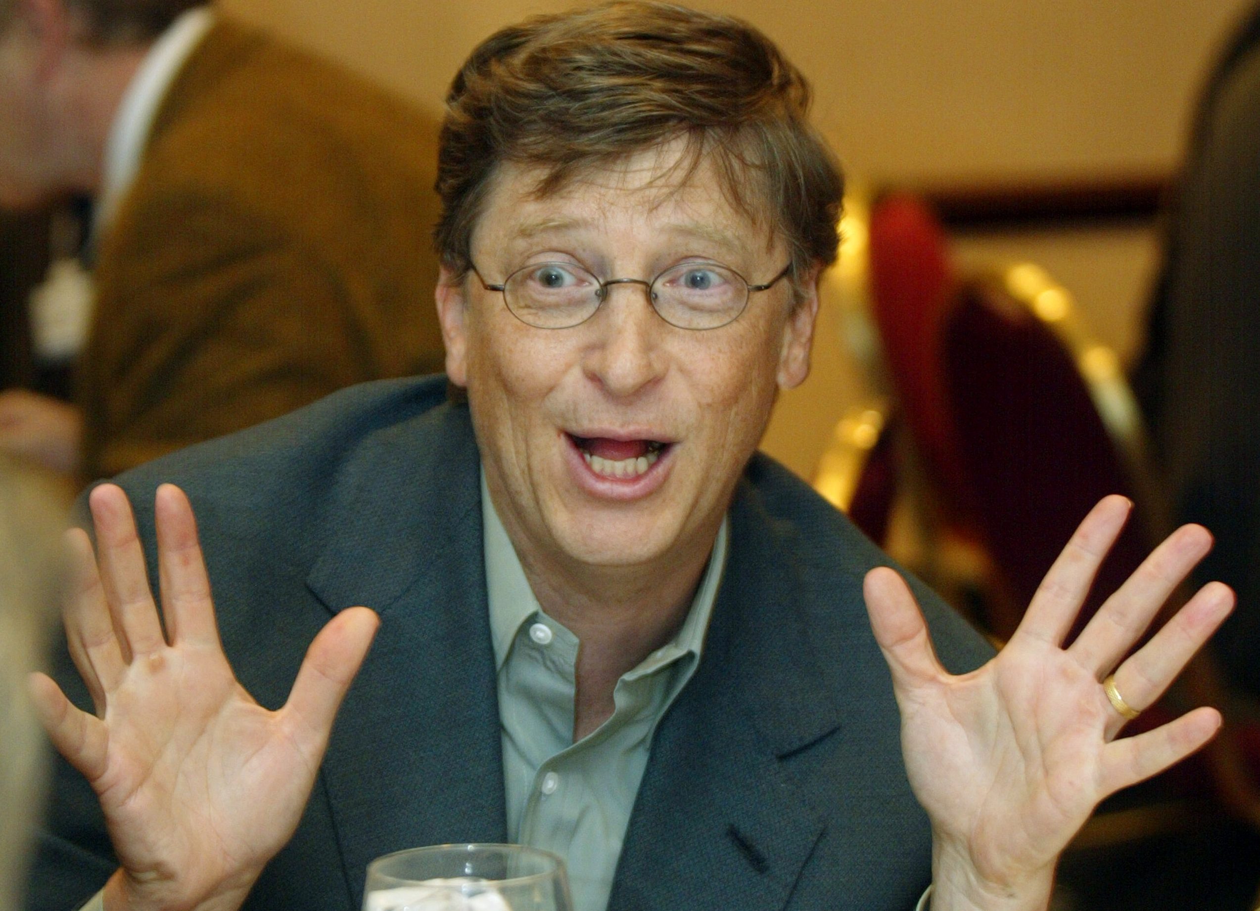 William H. Gates III reacts