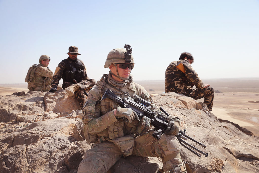 U.S. Soldiers Provide Security Around Kandahar Airfield