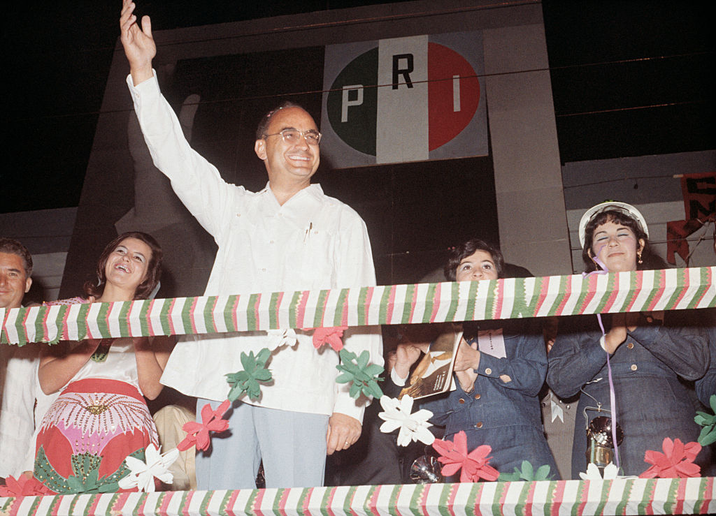 Luis Echeverria Waving
