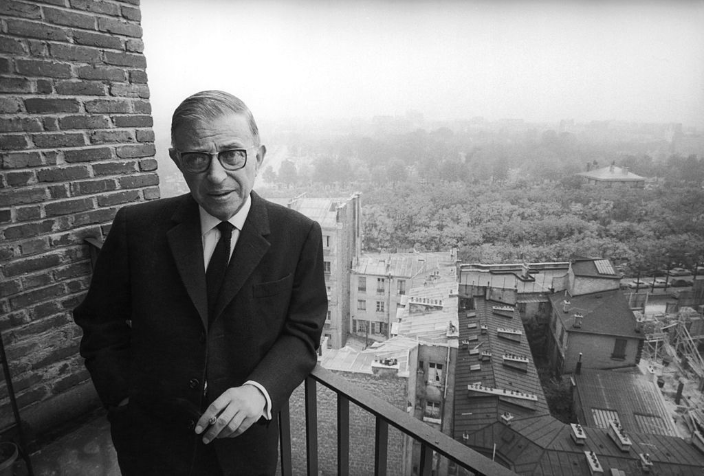 Jean-Paul Sartre In Paris, France In 1966 -