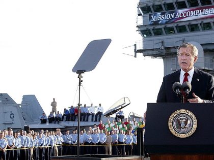 US President George W. Bush addresses th