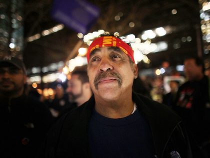 Labor Union Protesters Marches To Zuccotti Park
