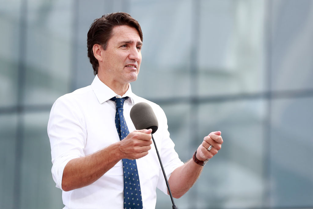 Canadian Prime Minister Trudeau Campaigns In Vancouver Ahead Of Next Week's Election