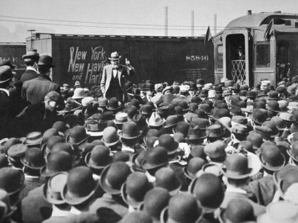 Eugene Victor Debs American Union Leader Addressing A Crowd 20th Century
