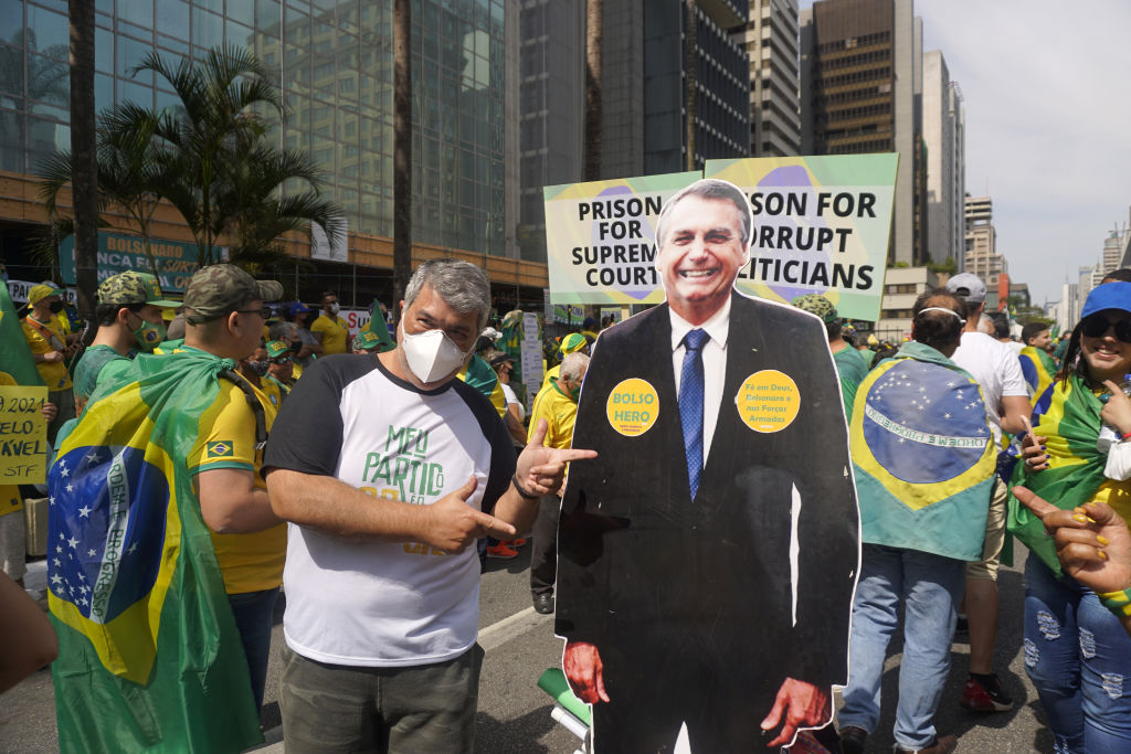 Pro and anti Bolsonaro demonstrations on Independence Day in Brazil