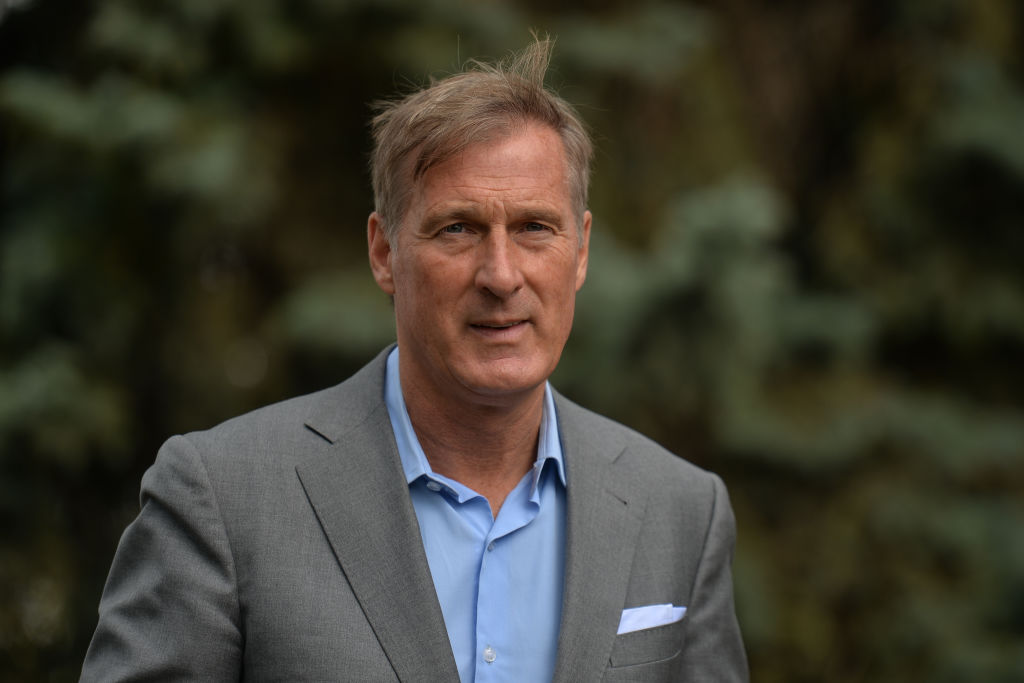 PPC Leader Maxime Bernier In Edmonton